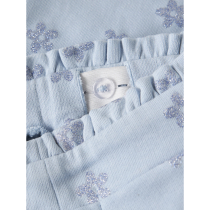 NAME IT Sweatpants Viluba Subdued Blue Glitter Flowers